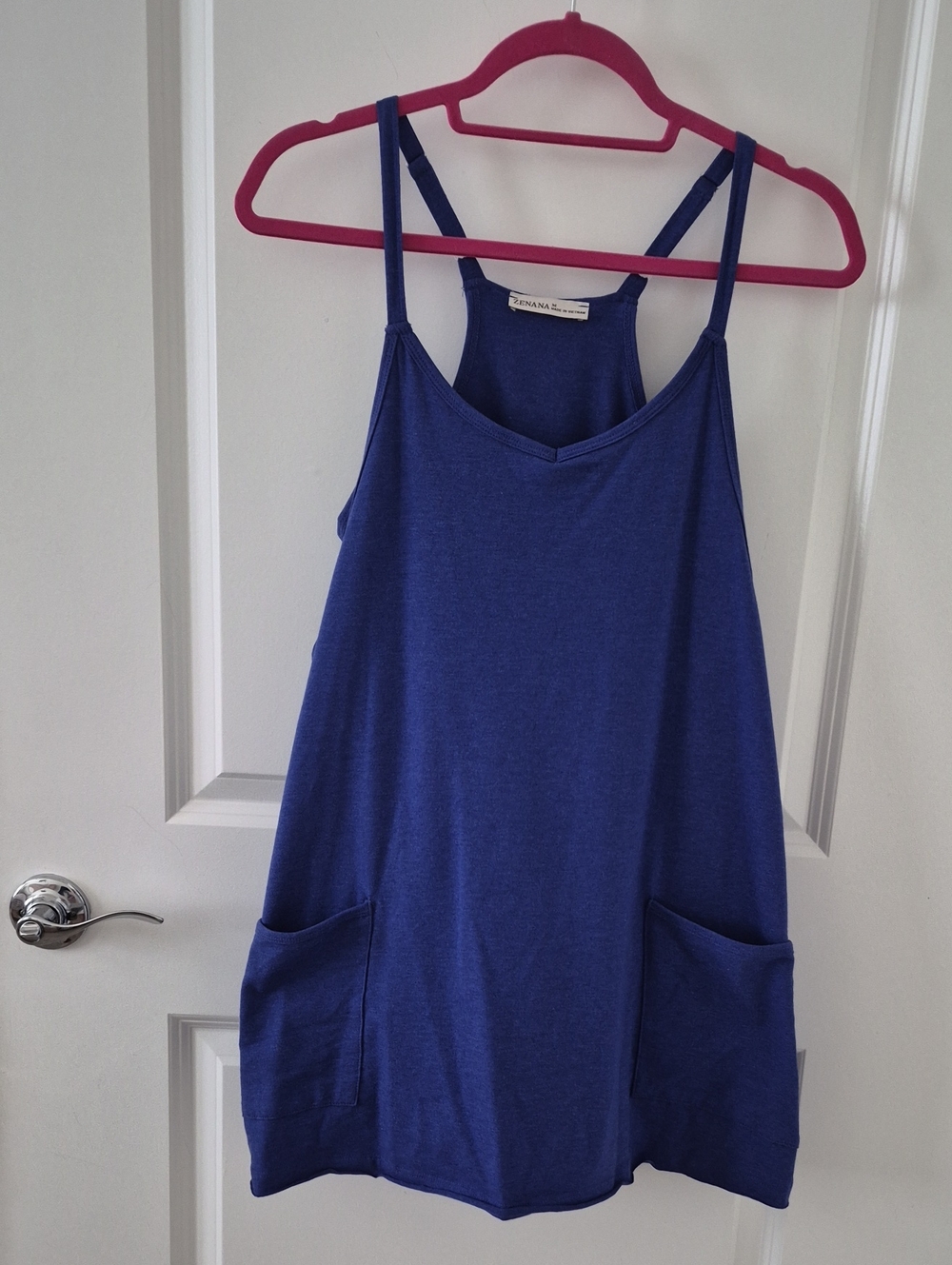 Zenana Outfitters Royal Blue Tank Dress with Pockets